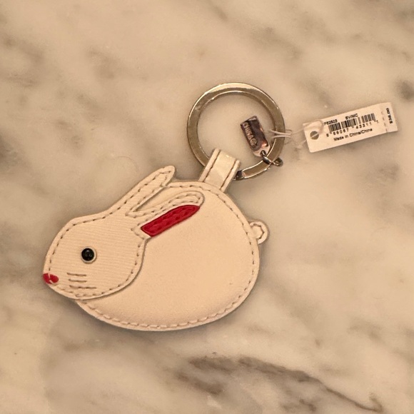 Coach Accessories - Coach White and Red Rabbit Key Holder